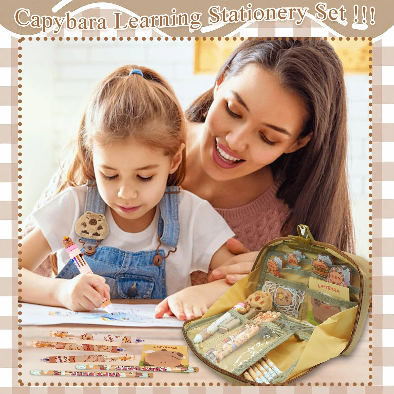 81 Pièces Set di Cancelleria, Astuccio con Accessori, Set Cancelleria, Astuccio Grande, Grazioso di CAncelleria per Ufficio/Scuola/Studenti/Bambini