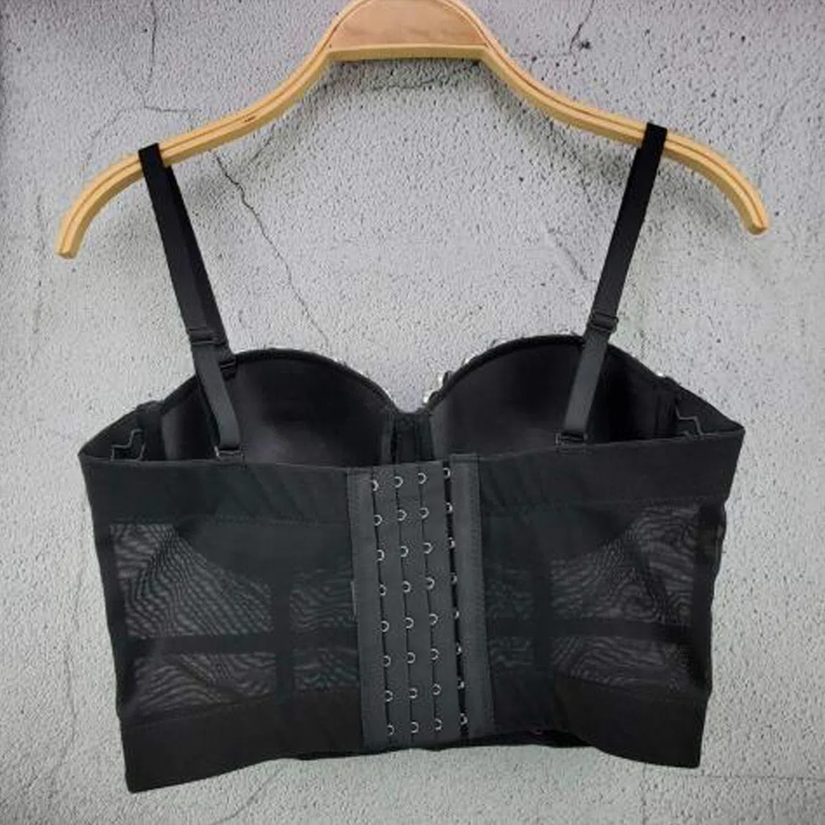 Corsetto da Donna con Reggiseno,Top Corto con Bustino di Strass