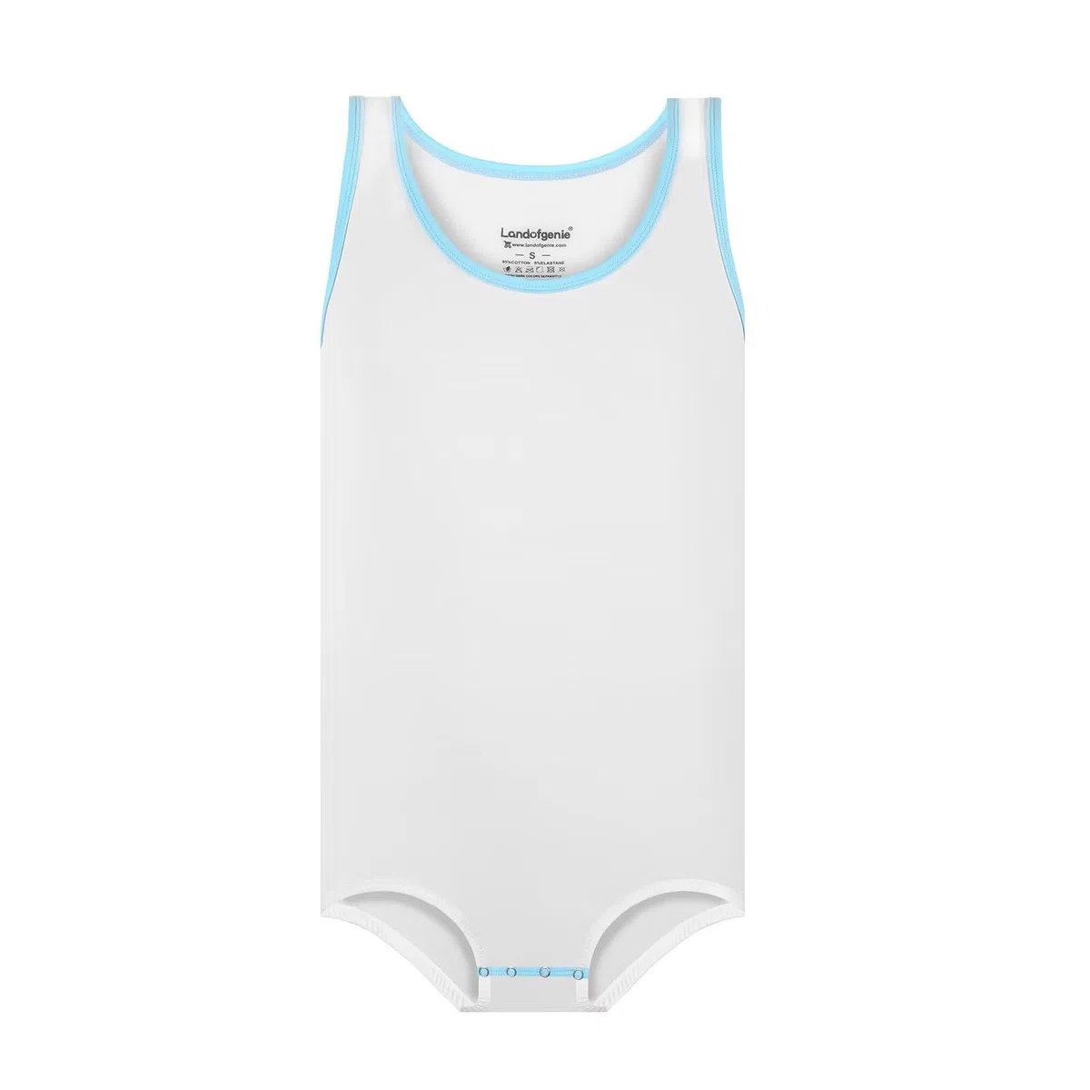 Landofgenie One Piece Pigiama Uomini Senza Maniche Gilet Cotone Onesie Romper per Adulti