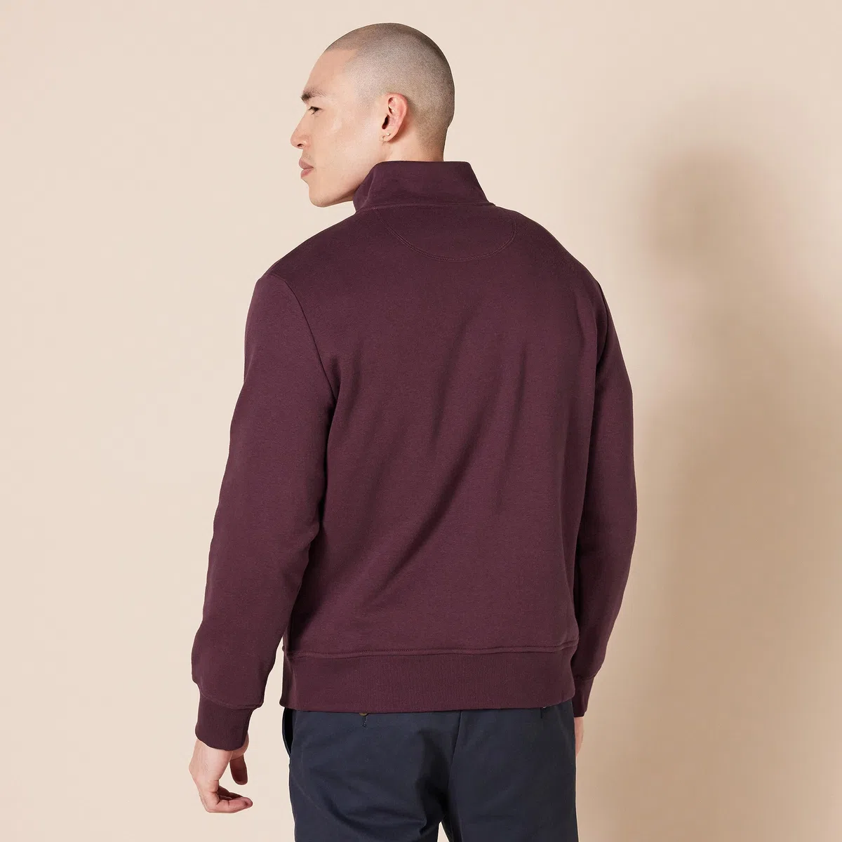 Amazon Essentials Felpa in Pile A Maniche Lunghe con Zip Corta Uomo