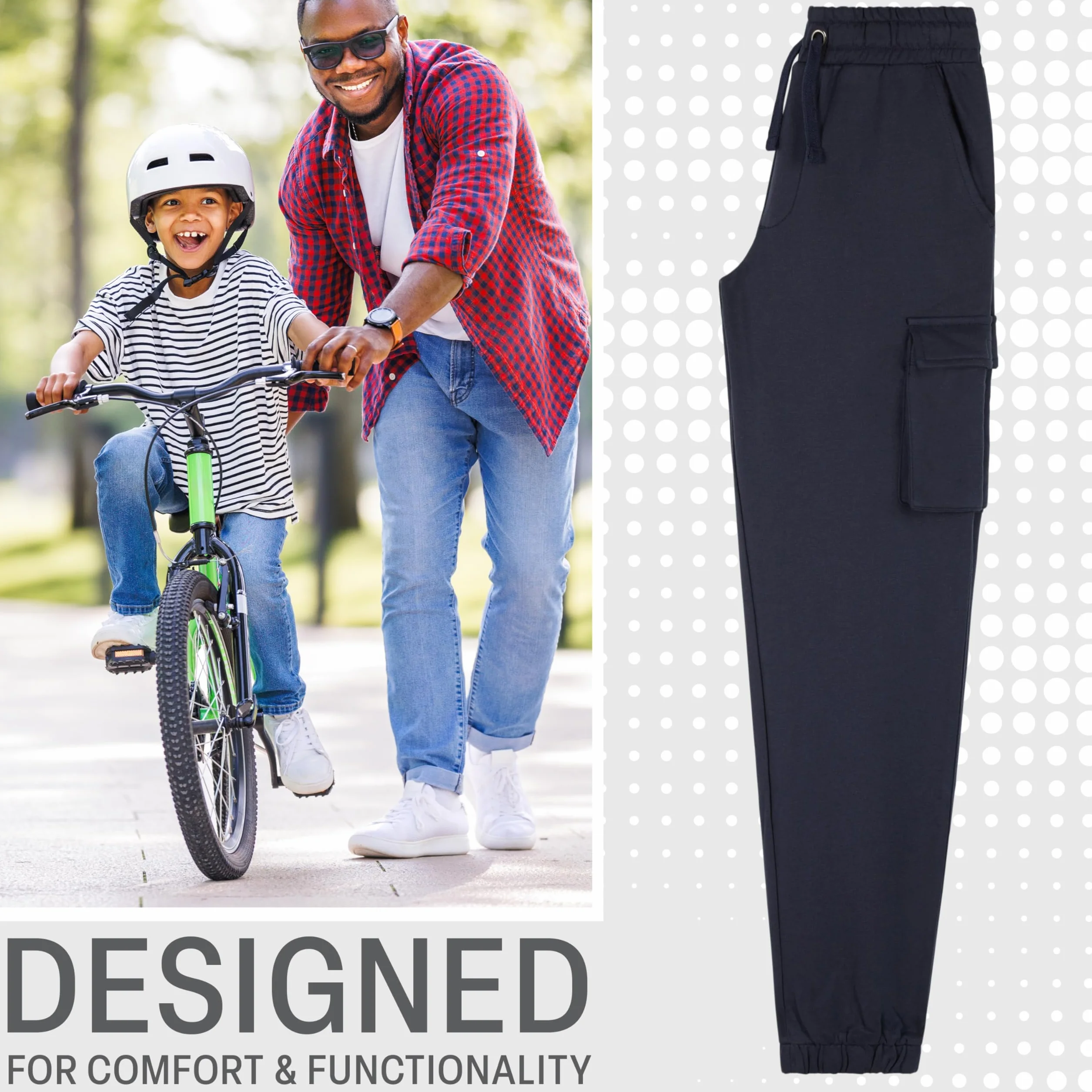 CityComfort Pantaloni Cargo Ragazzo con 4 Tasche Comodo Pantalone - Regalo Bambino