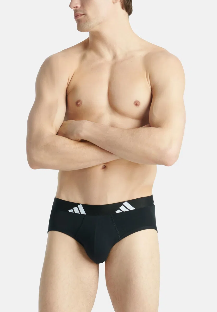 Adidas Adidas Herren Unterwäsche Slip 3er Pack - Brief (3pk) - Active Flex Cotton Intimo Uomo (Pacco da 3)