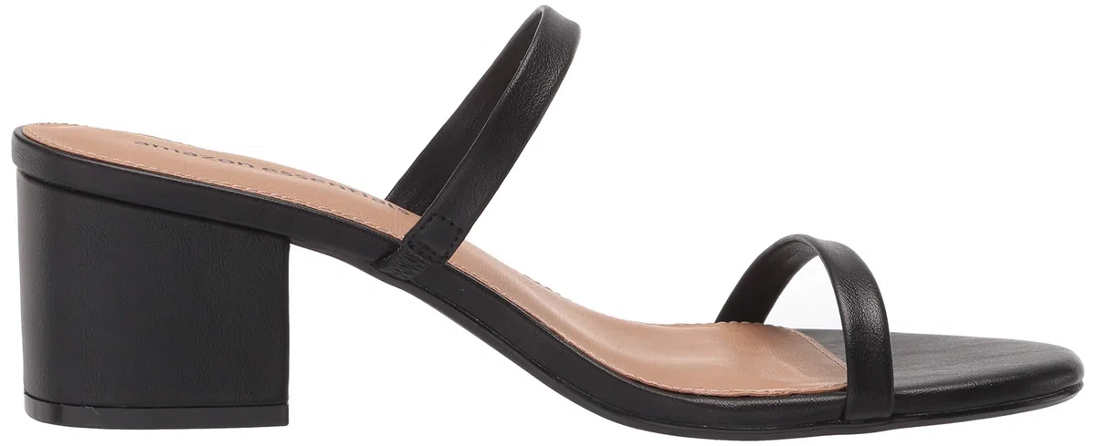 Amazon Essentials Donna Slide con Tacco e Due Cinturini Sottili