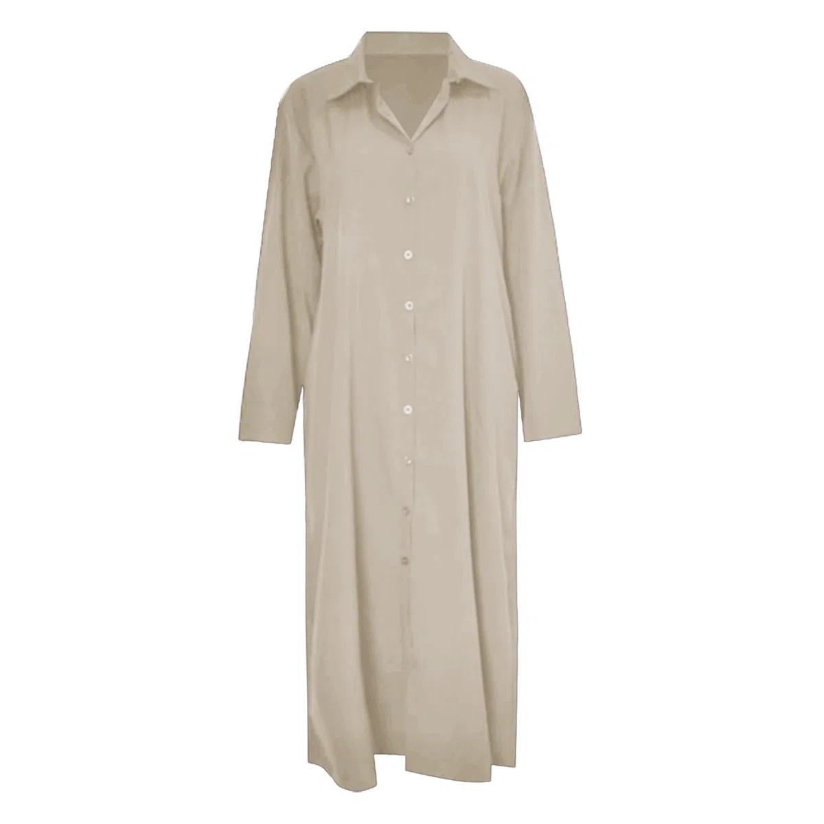 Comodi abiti da donna in lino lungo camicia con tasche abiti formali da donna da sera