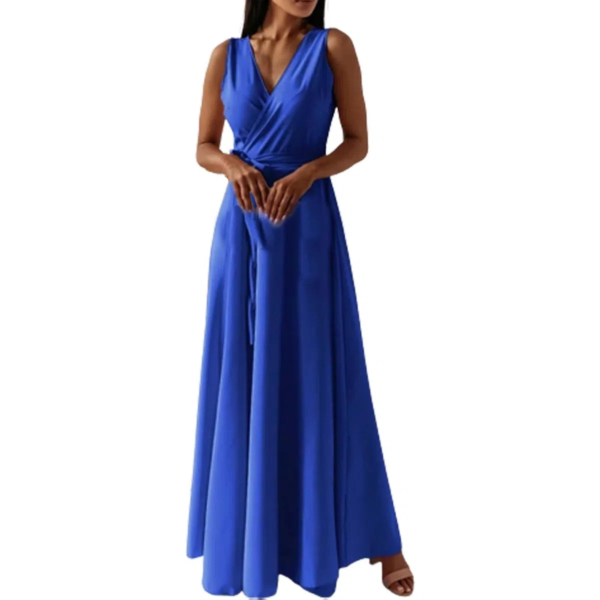 Vestito Donna Elegante Spaghetti Cerimonia Abito da Donna Eleganti da Sera Sposa Lunghi Ruffled Banchetto alla Moda Ballo Abiti Vintage Cocktail Party Vestito Donna Elegante Casual