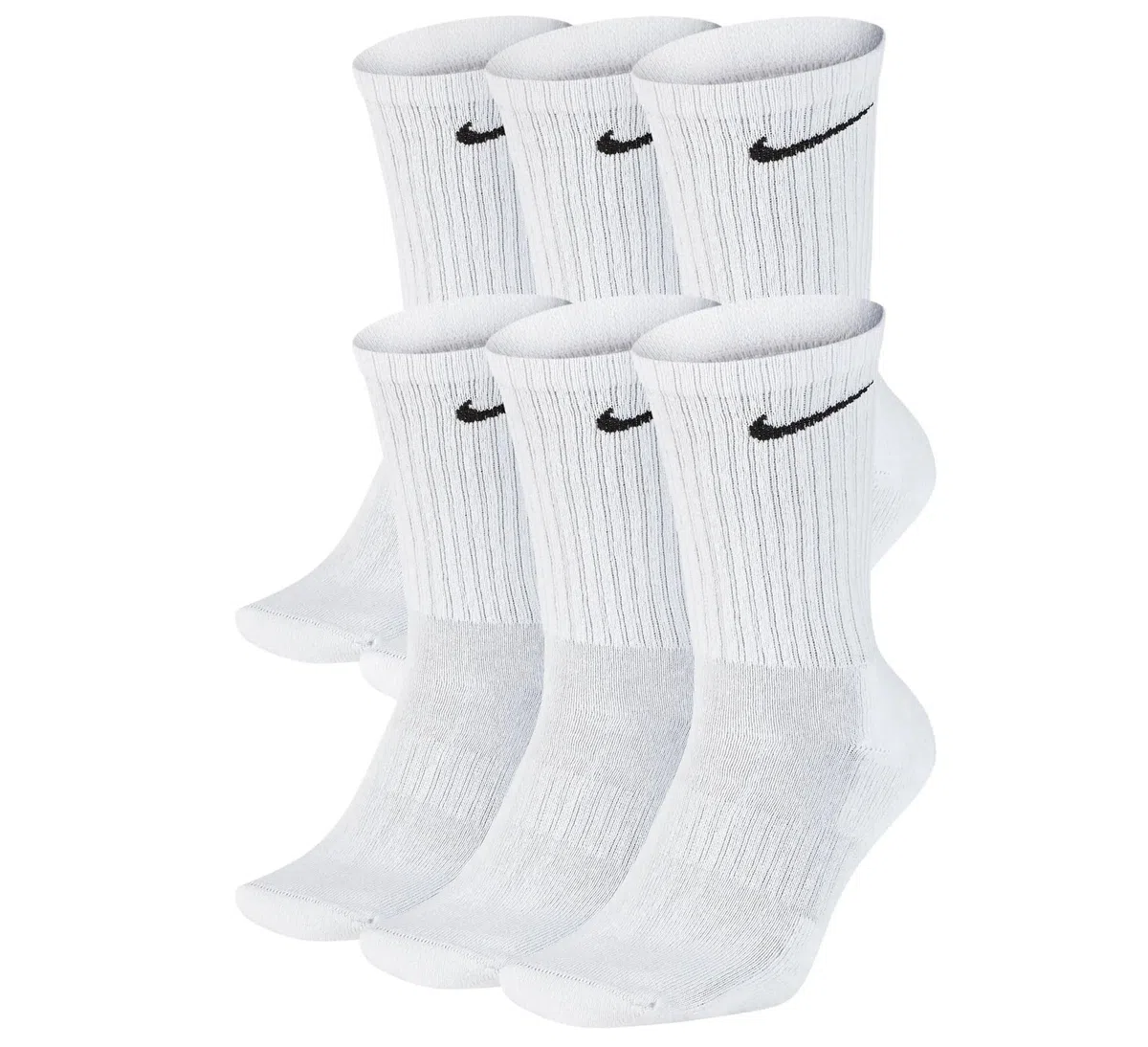 NIKE 6 paia di calzini Everyday Cushioned Crew SX7664-100/L