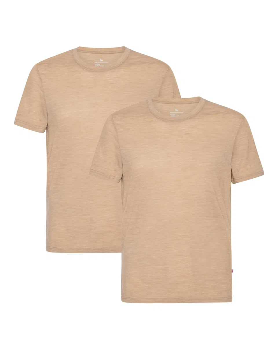 DANISH ENDURANCE Maglia Termica Uomo in 100% Lana Merino, Maglietta T-Shirt Maniche Corte, Traspirante e Anti-umidità, 1 o 2 Paia