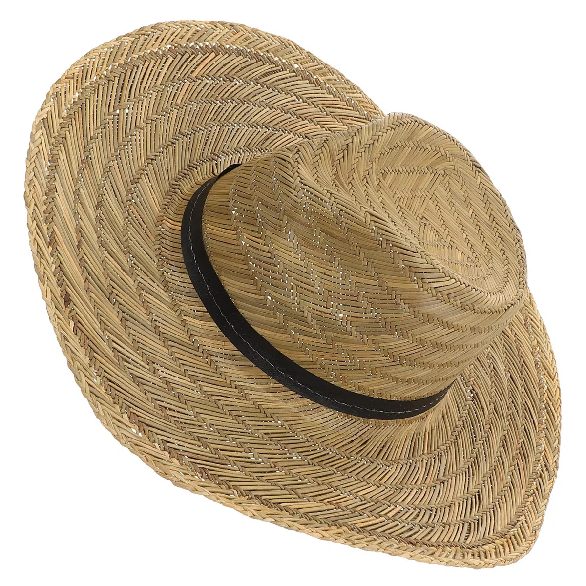 Cappello da Spiaggia Estivo da Uomo con Ampia Falda, Protezione UV, Leggero in Paglia, per Vacanze al Mare, Piscina e attività all’Aperto, Taglia l (58-60 Cm)