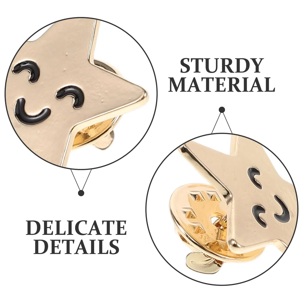 Yardwe Spilla a stella da 12 pezzi: spille a forma di stella a cinque punte - decorazioni per spille da petto per eventi a tema, accessori per bavero per il Giorno della Memoria, Giorno