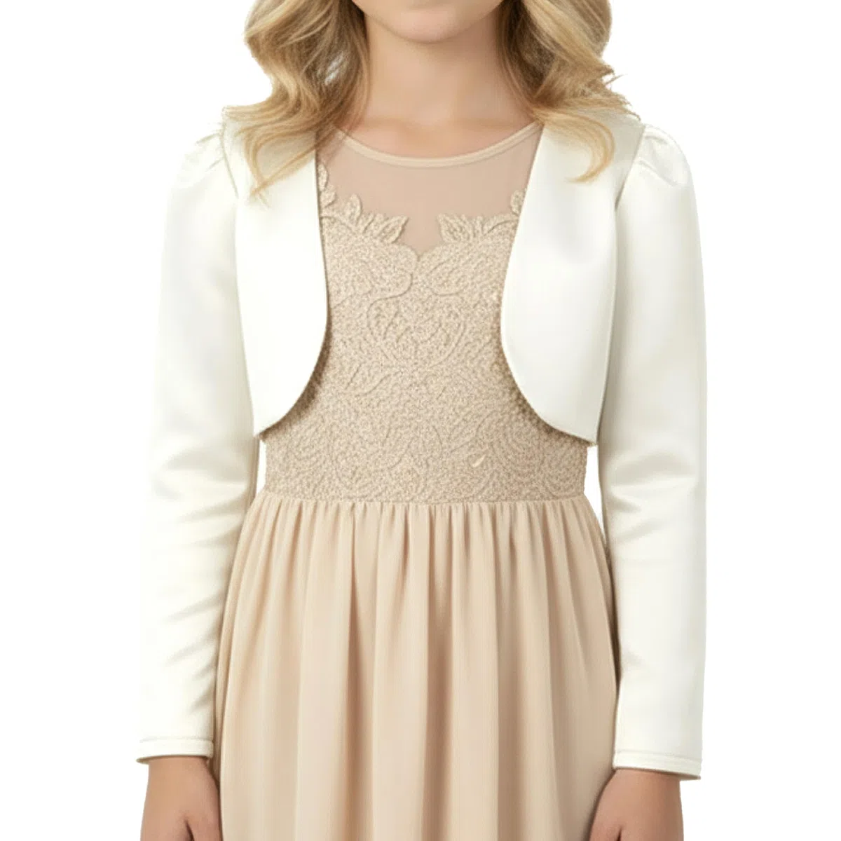 BlackButterfly Bambini Raso Manica Lunga Bolero Ragazze