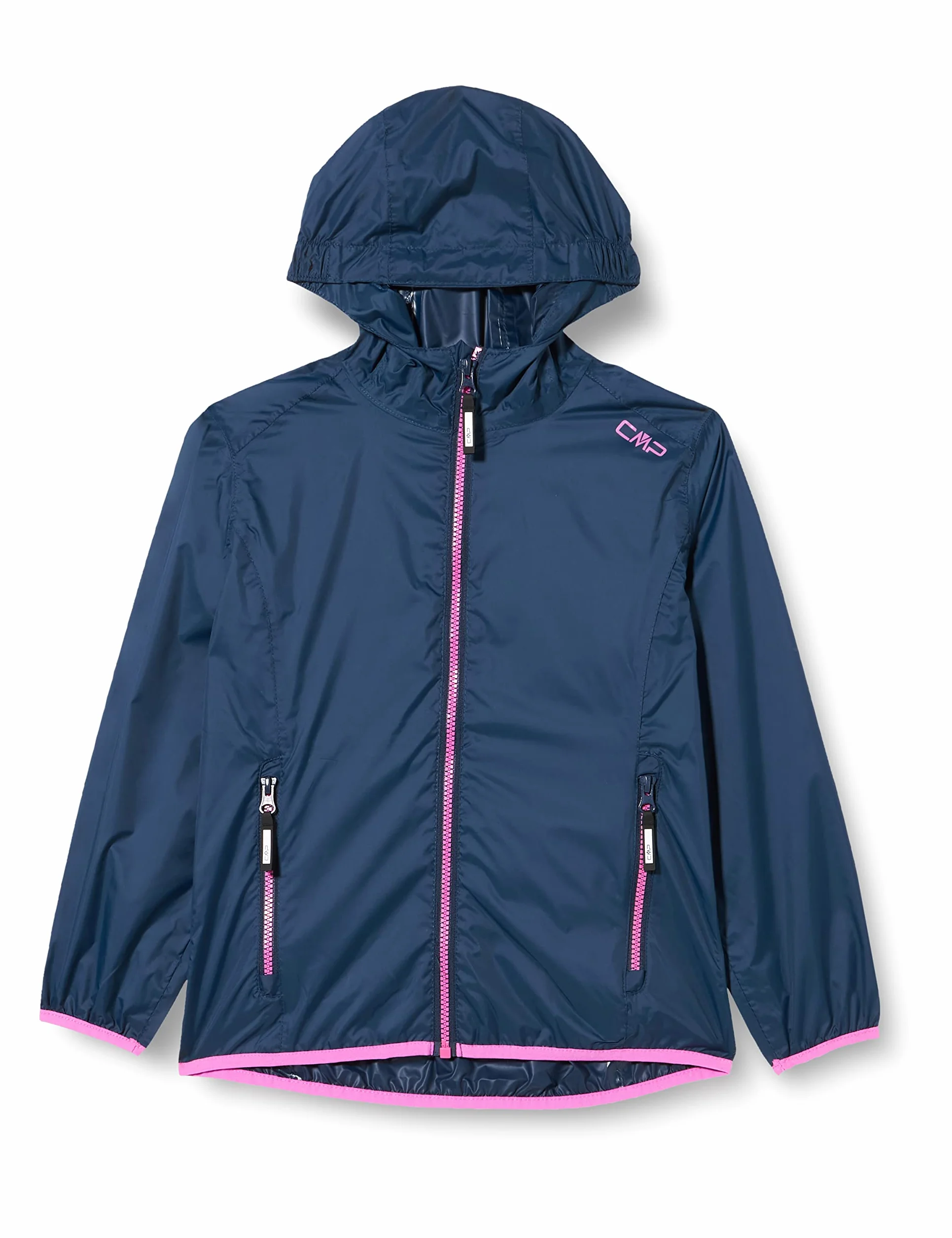 CMP - Giacca Kid G con Cappuccio Antipioggia, Blue, 152