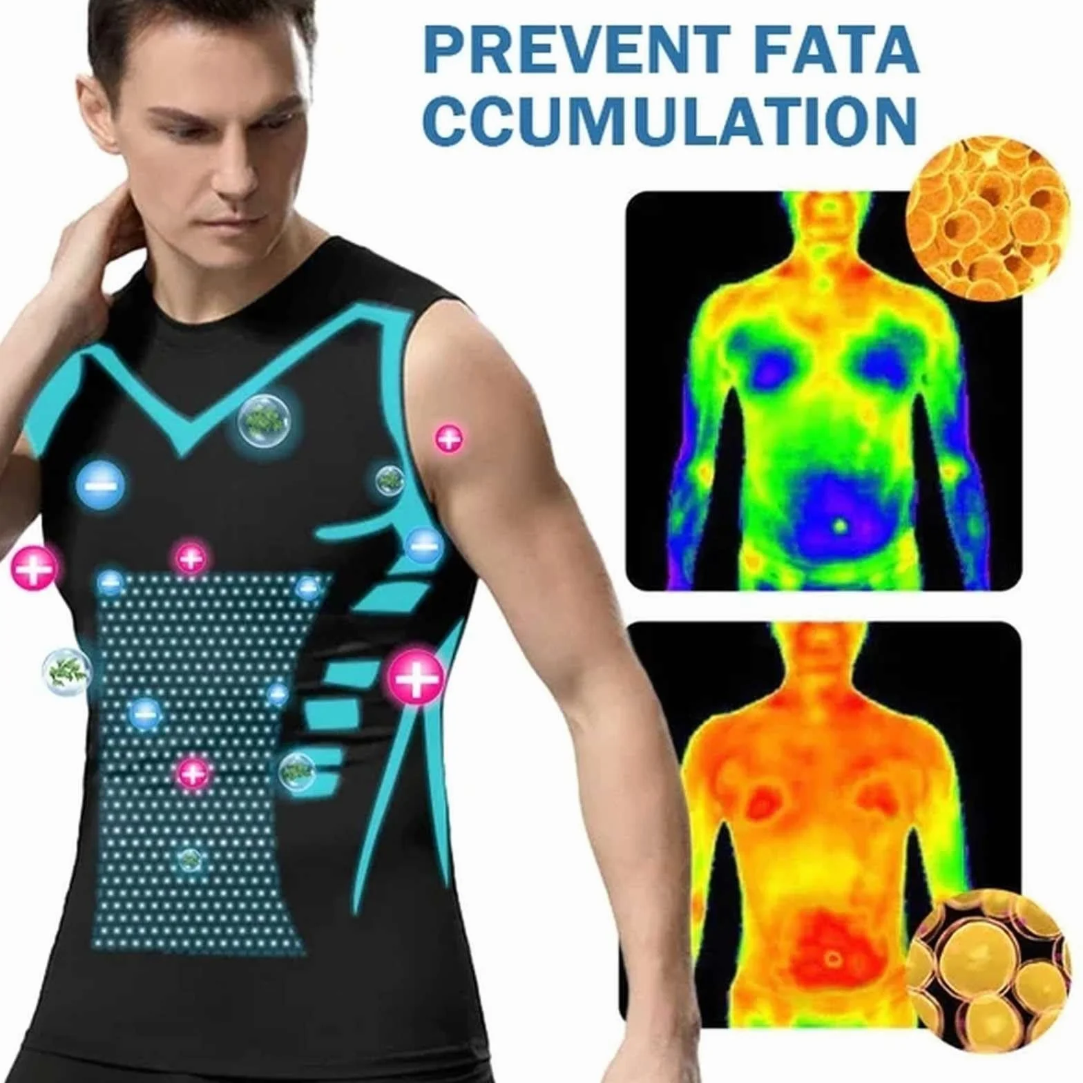 3pc Canottiera Compressione Uomo Maglia Contenitiva Snellente Modellante Pancia Dimagrante Canotta Corsa Running Traspirante Canotte Palestra Shapewear Intimo Senza Maniche Tank Bodybuilding Fascia