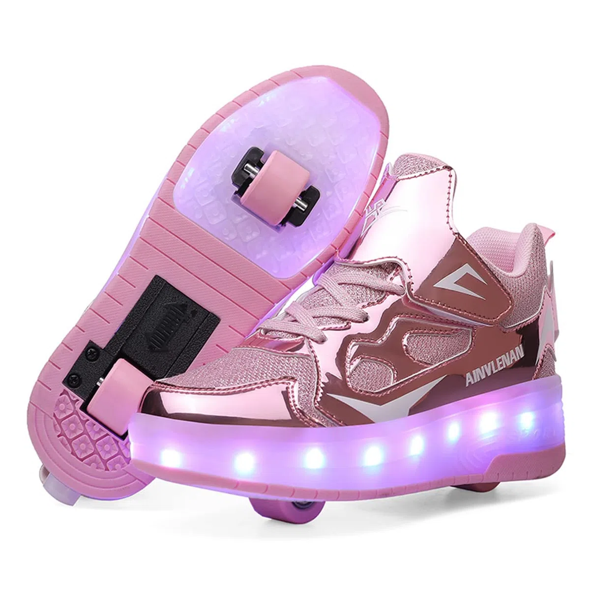 Scarpe con rotelle da Bambina Scarpe con luci Ragazza Scarpe da LED Ruota Skateboard Sneaker Sportive con Rotelle Multisports Skateboard Sneaker con Ruote per Bambini epifania natale compleanno regalo