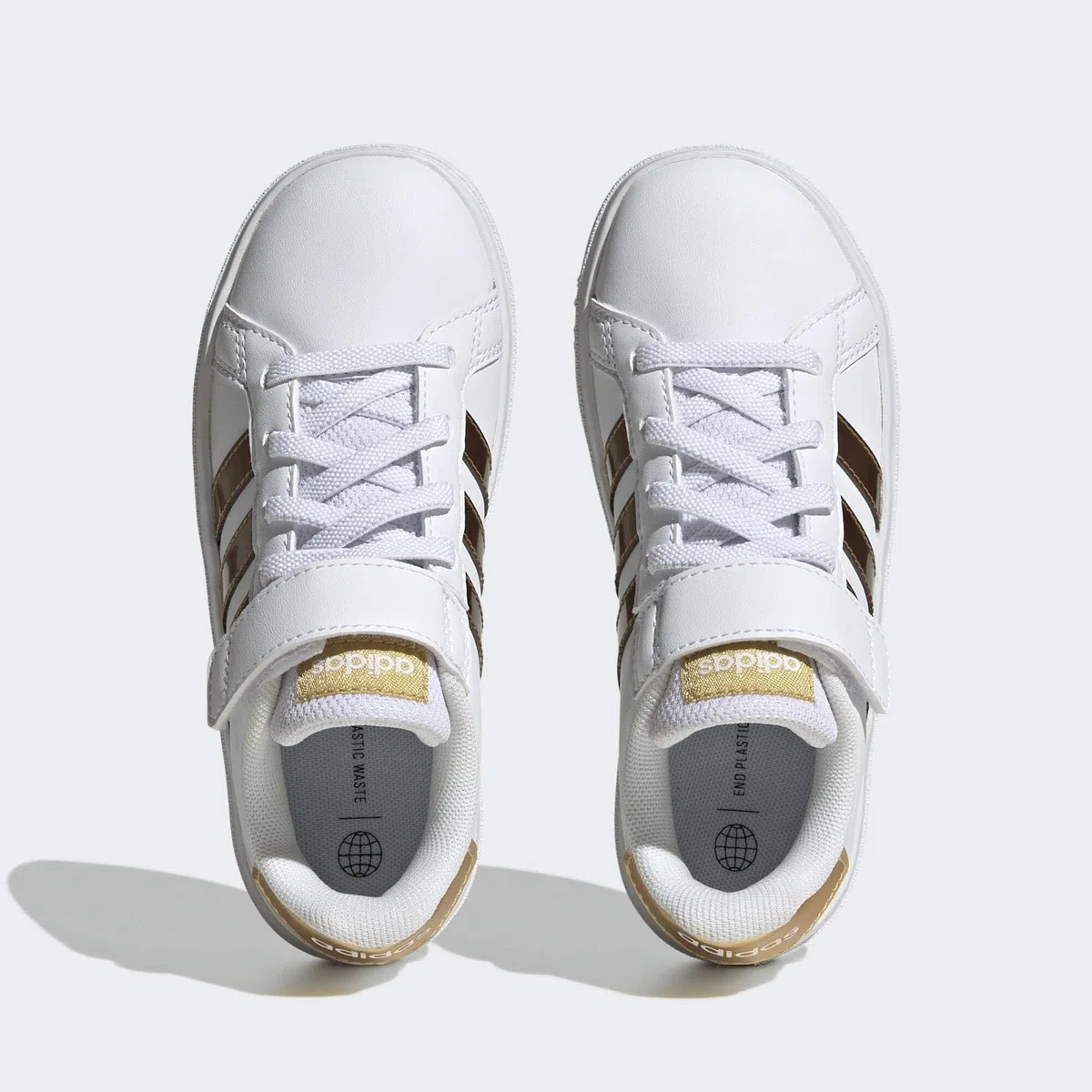 Adidas Unisex - Bambini e Ragazzi Grand Court Sustainable Lifestyle Court Elastic Lace And Top Strap Shoes