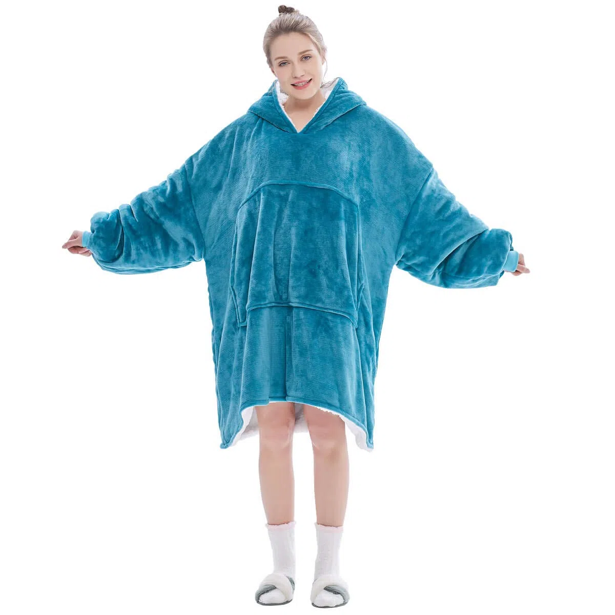FELOVE Felpa Oversize con Cappuccio,Hoodie Gigante Super Morbida,Calda e Confortevole,Felpa con Cappuccio Adatta per Adulti, Uomini, Donne, Adolescenti