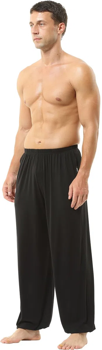 HOEREV Uomo Donna Super Soft Yoga Pantaloni Taiji Lounge Pant