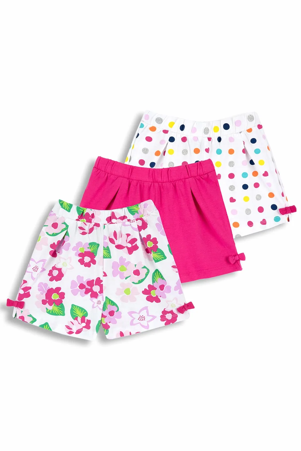 Chicco, Pantaloncini Bambina, Set di 3 Pantaloncini Corti