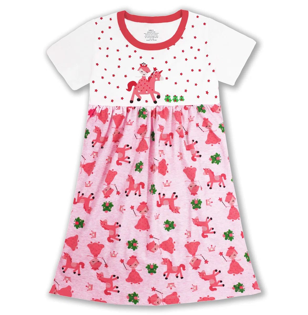 Camicie da notte per ragazze, vestito per bambini, camicia da notte con unicorno, confezione da 2, 3-10 anni