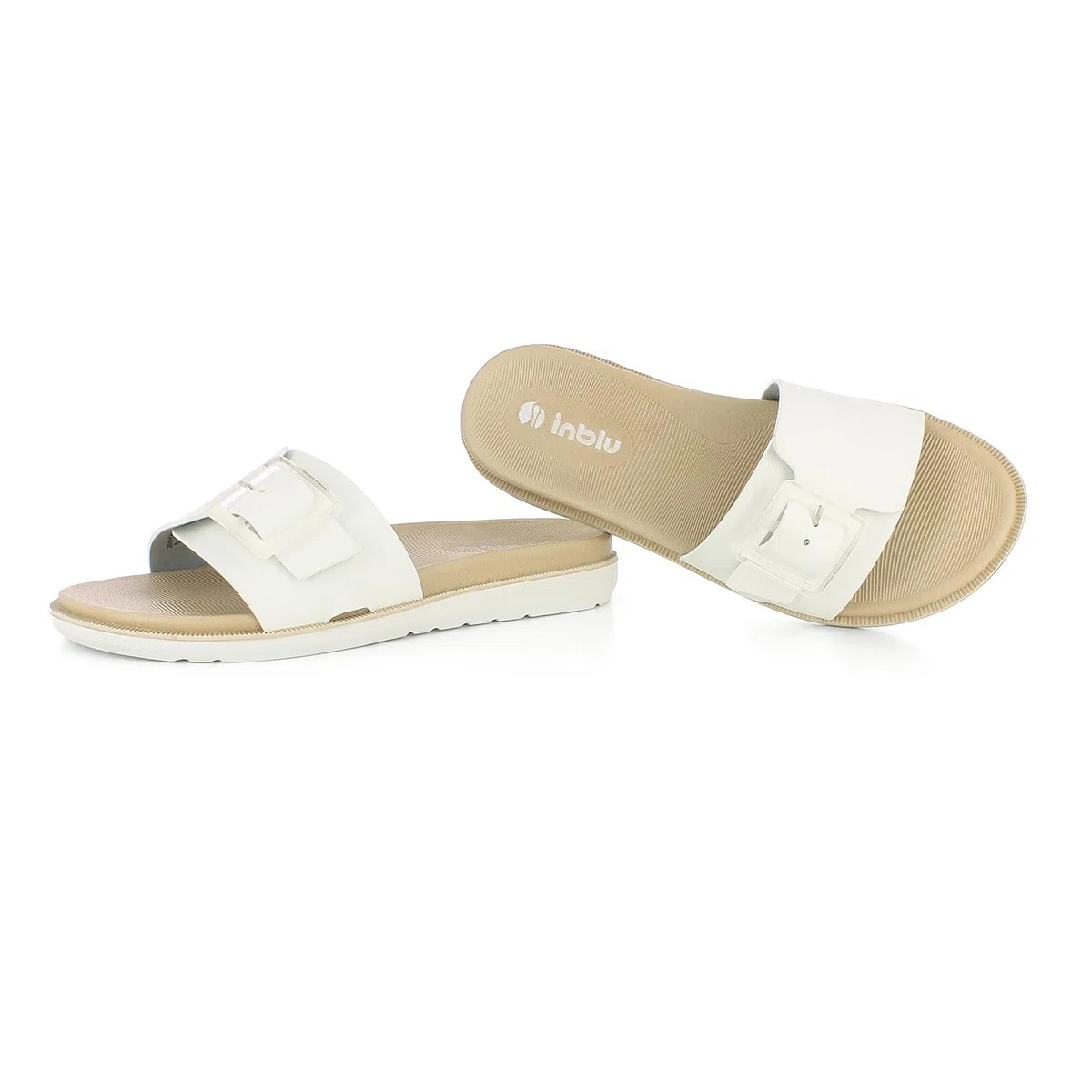 inblu Ciabatte Donna Colorate Con Fibbia Quadrata, Dual Density Sandali a ciabattaDonna