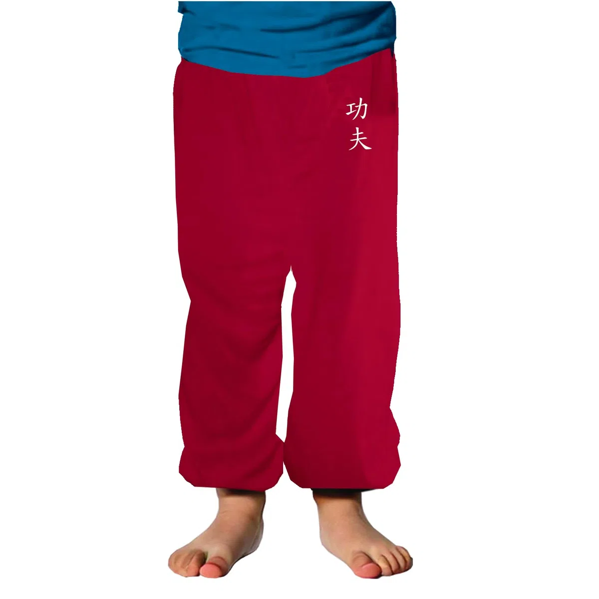 Pantaloni Kung Fu da bambino stile Tai Chi e Wing Chun Kimono leggeri e larghi, Bordeaux Kung Fu, 12 anni
