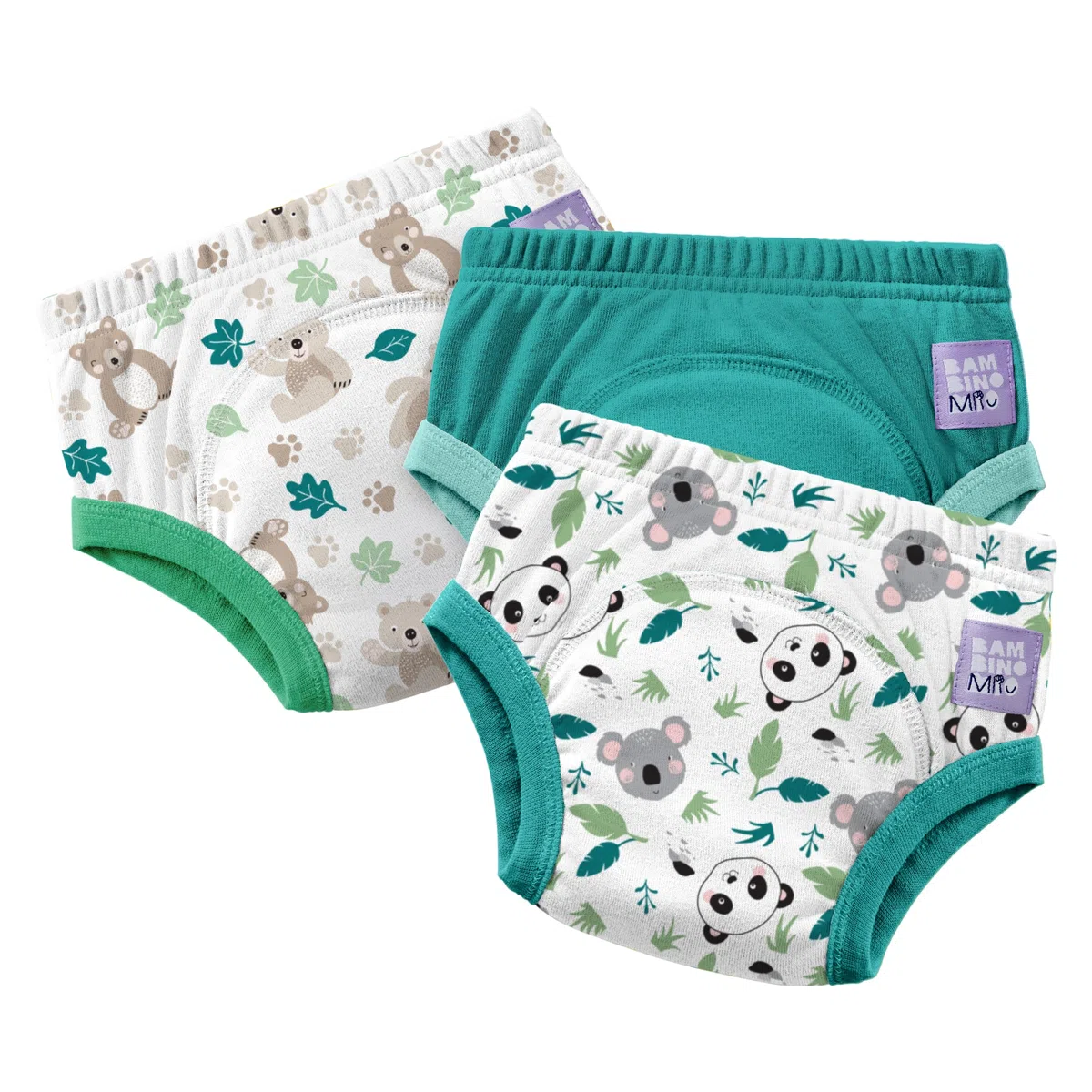 Bambino Mio Confezione da 3 | Mutandine di Apprendimento (2 a 3 anni/Orsacchiotto Adorable) | Prodotto in Europa, Bimbi Bambini Cotone Lavabili
