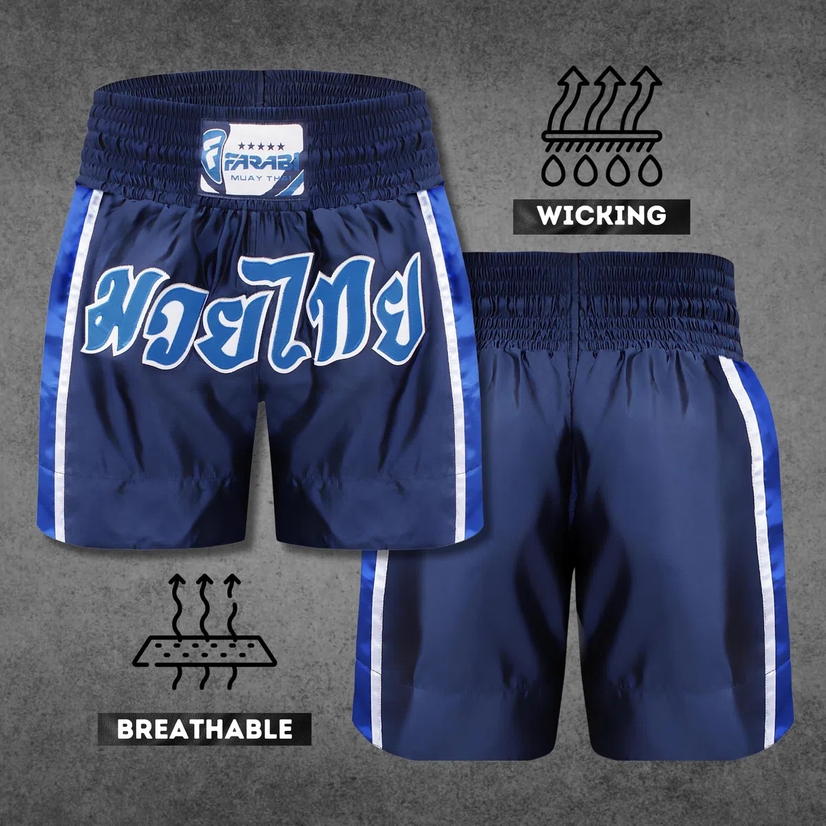 Farabi Sports Pantaloncini Muay Thai Design con Spacchi Laterali, MMA Pantaloni Muay Thai, Marziali, Pantaloni Kick Boxing, Pantaloncini da Allenamento per Uomo e Donna
