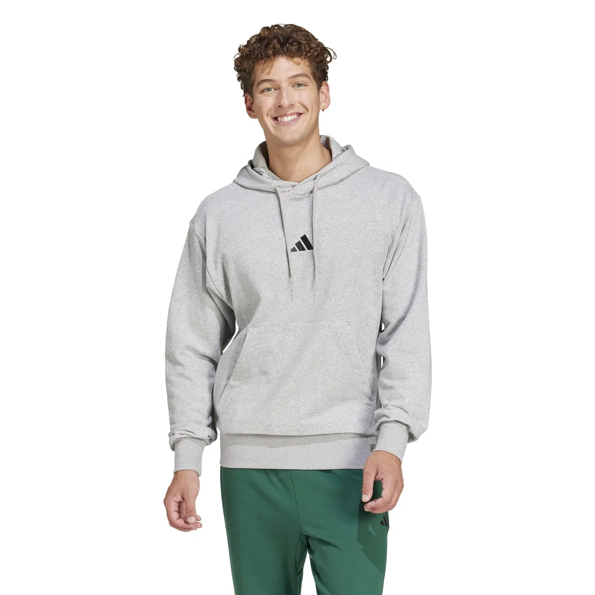 adidas Men Felpa con Cappuccio Essentials Feelcozy French Terry