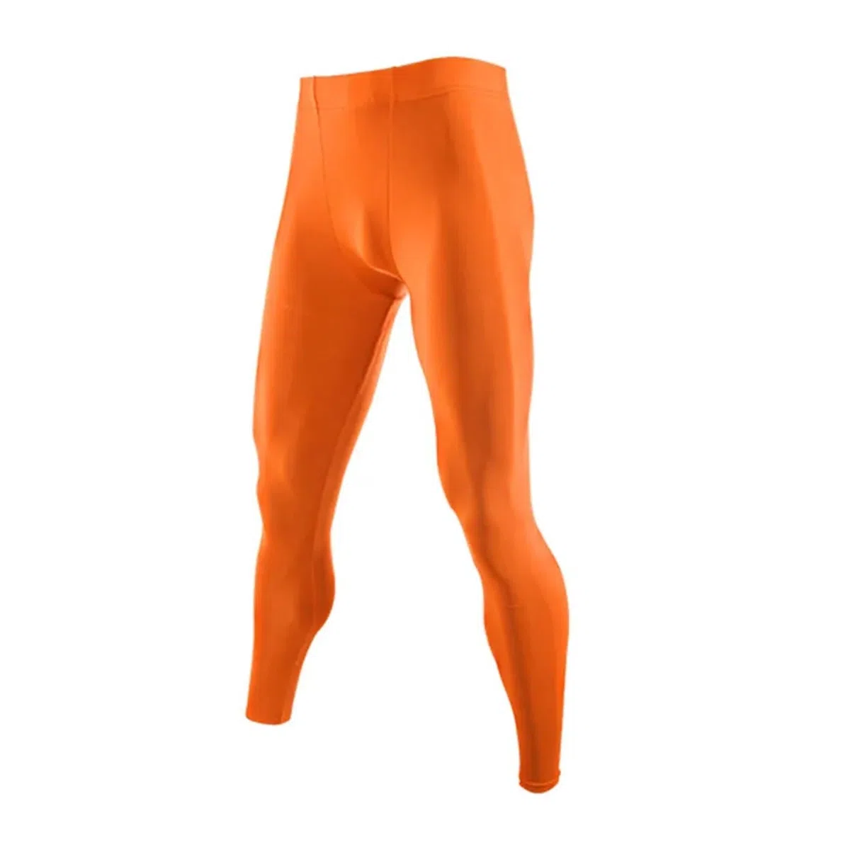 Leggings termici da uomo, per l'inverno, la primavera e l'autunno, pantaloni sportivi da uomo, per basket, calcio, fitness, esercizi, leggings lunghi (arancione)