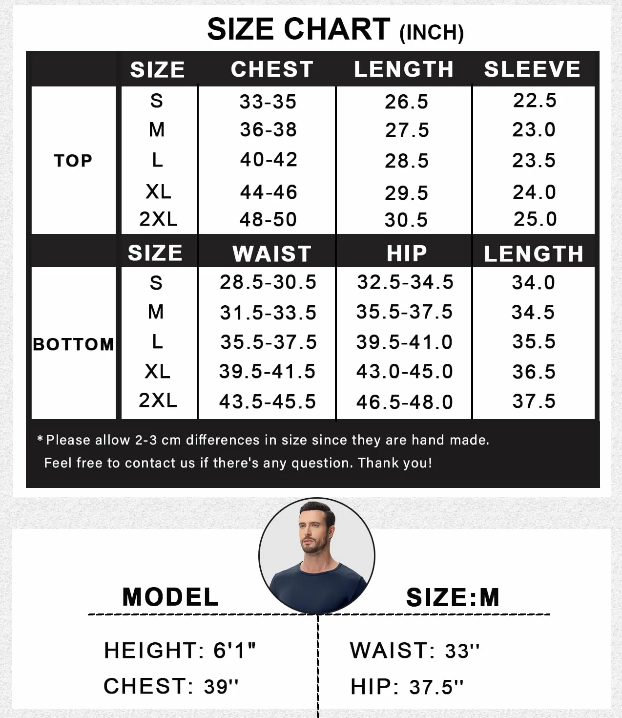 wirarpa Set di Intimo Termico Uomo Cotone - Maglia a Maniche Lunghe Leggera e Pantaloni da Pigiama