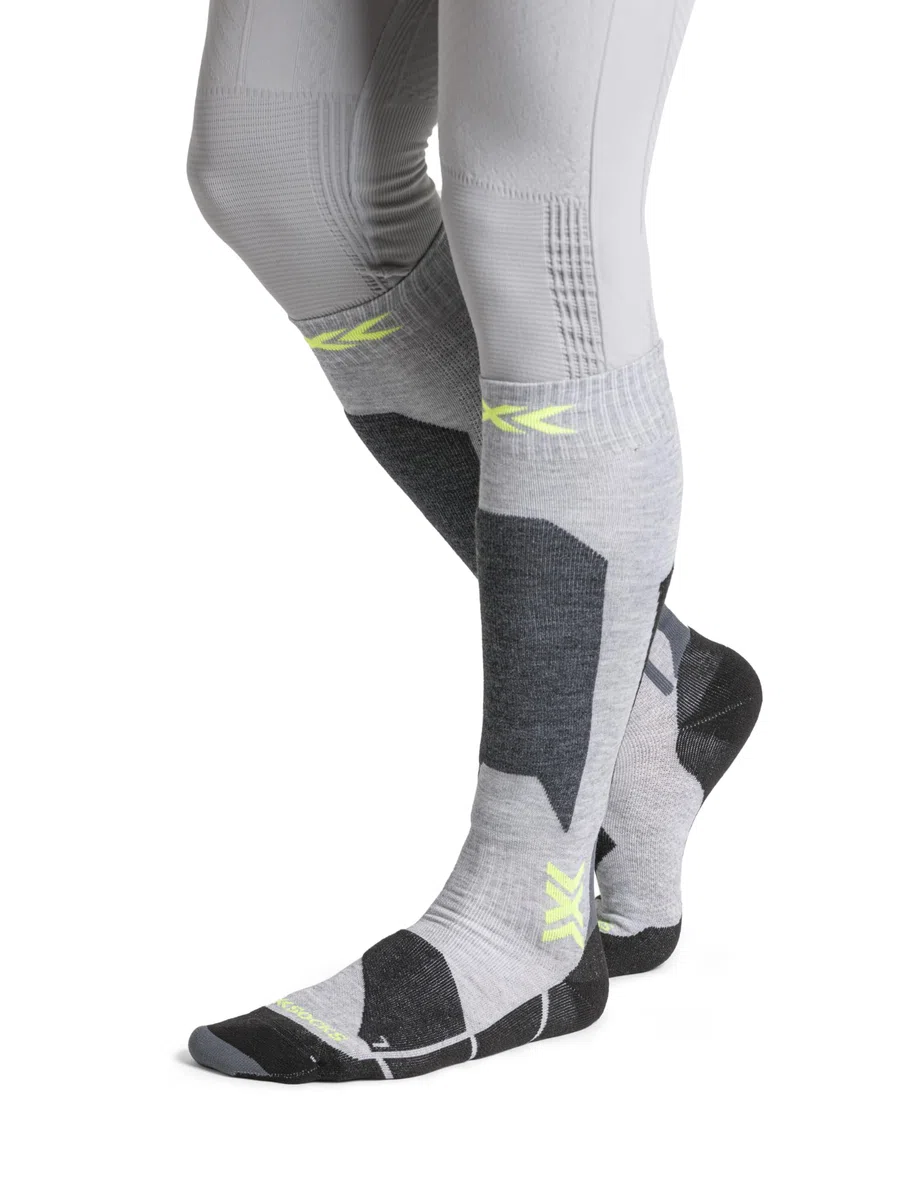X-Socks Ski Discover OTC – Calze da Sci ad Alte Prestazioni per Comfort e Supporto, O-Ring Bandage per Stabilità – Ideale per Sci, Snowboard e Sport Invernali - Viola profondo/Sabbia chiaro, 45-47