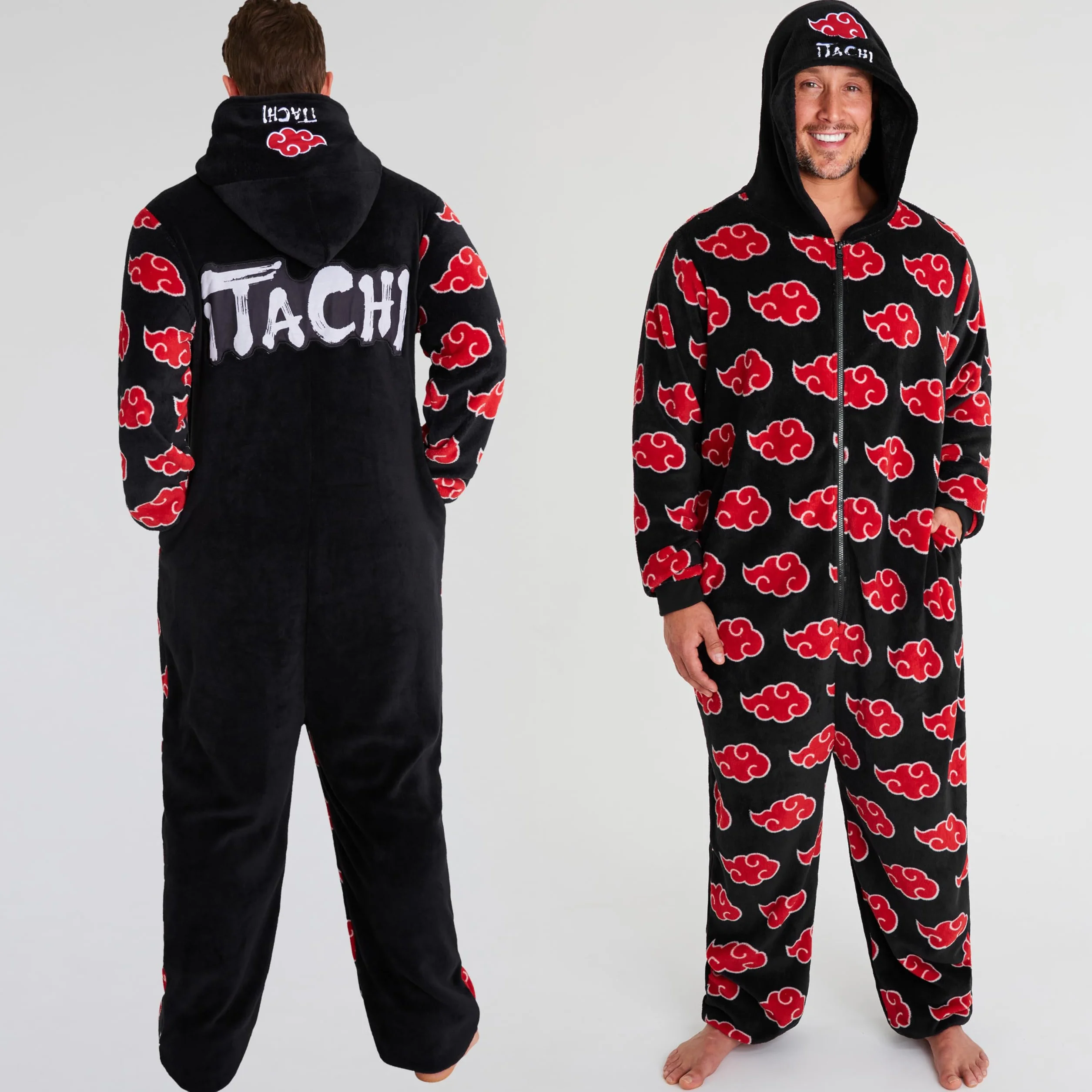 NARUTO Tuta Intera Uomo e Ragazzo, M-3XL, Pigiama Intero Invernale con Cappuccio, Anime Abbigliamento da Casa, Regalo Uomo