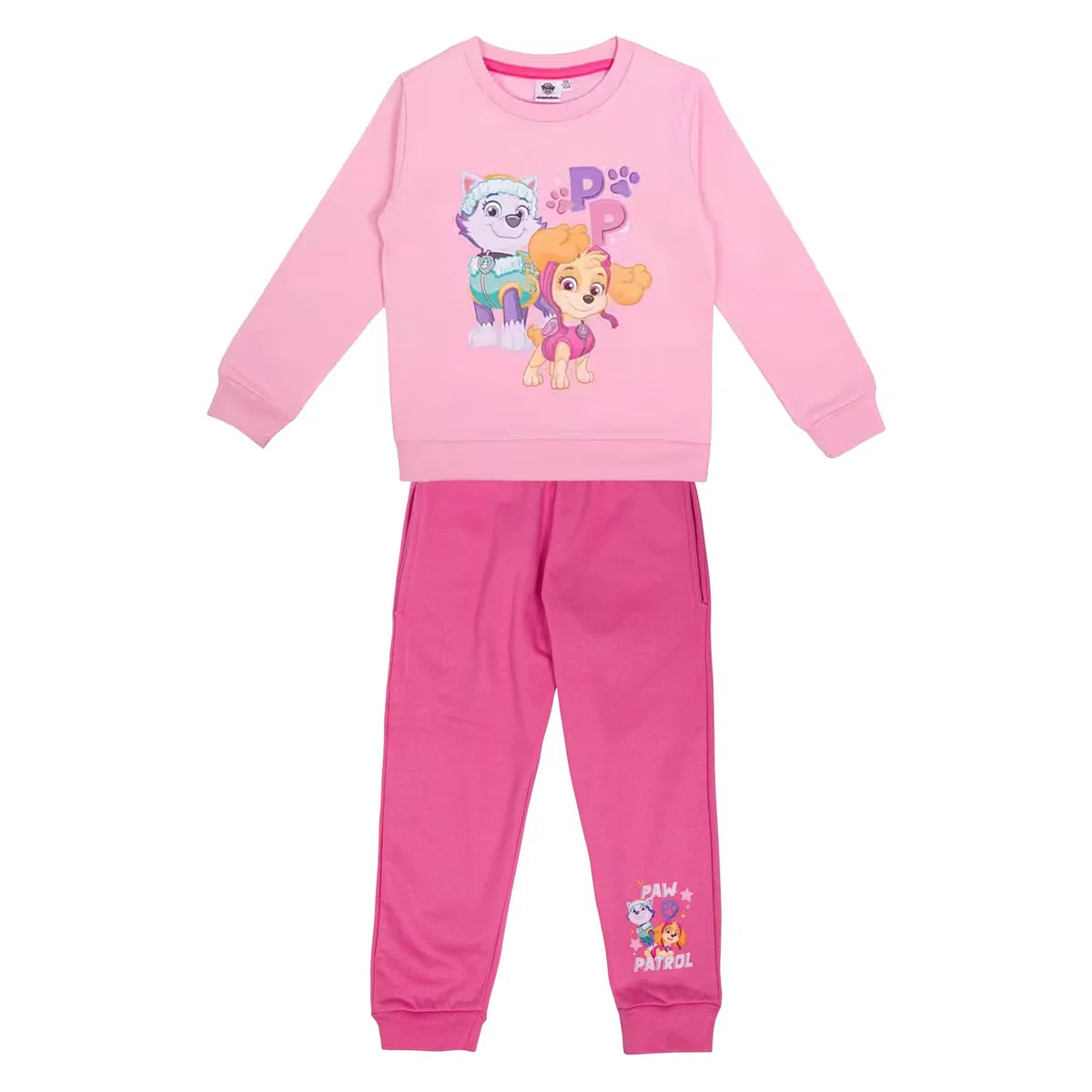 Paw Patrol - Tuta Sportiva Felpata Jogging Ginnastica Cordinata Felpa Full Print e Pantalone - Bambina Bambino