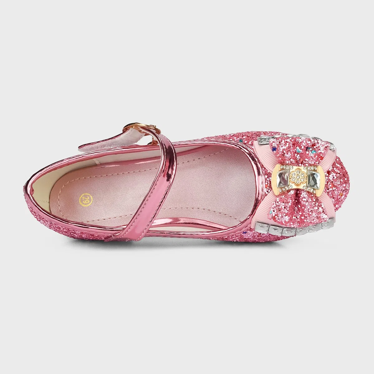Scarpe Principessa Bambina Bimba, Scarpe Glitterate con Tacchi per Ragazza, Scarpe Cosplay con Paillettes Eleganti per Cerimonia Festa