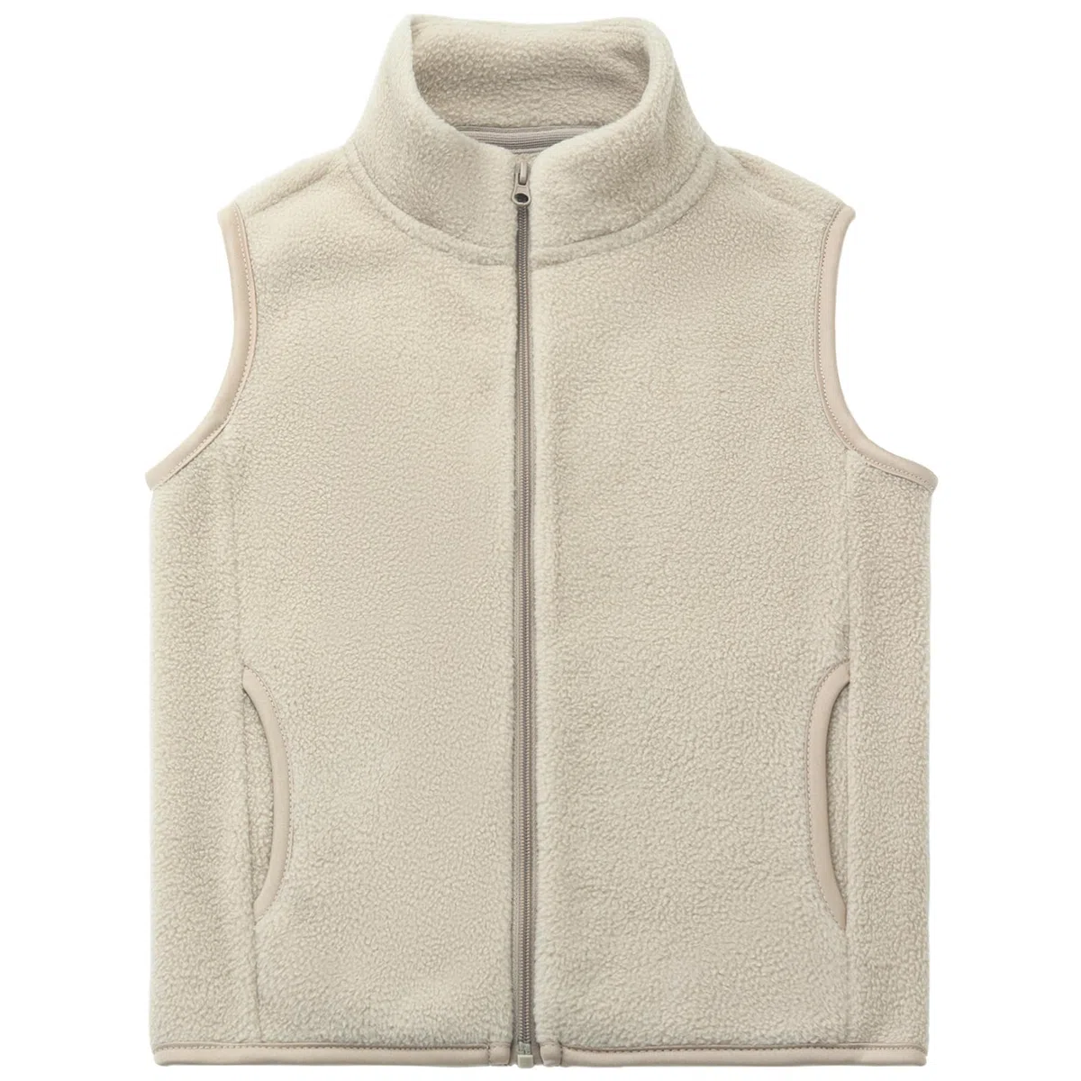 Bambino Bambini Pile Polare Gilet Adulti Giacca Senza Maniche Colletto in Piedi Antivento Cerniera Caldo Cappotto Solido Genitore-Bambino Leggero Capispalla Tops