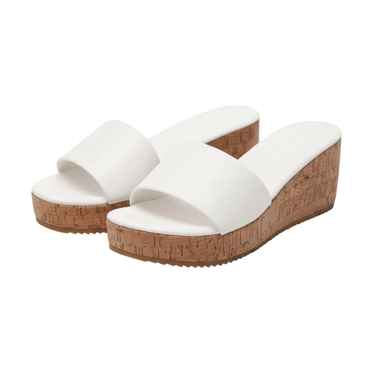 Ciabatte con Zeppa Donna Estive, Sandali Sabot con Plateau Effetto Sughero, Ciabattine Eleganti e Leggere da Passeggio, Fascia Morbida Comode e Antiscivolo