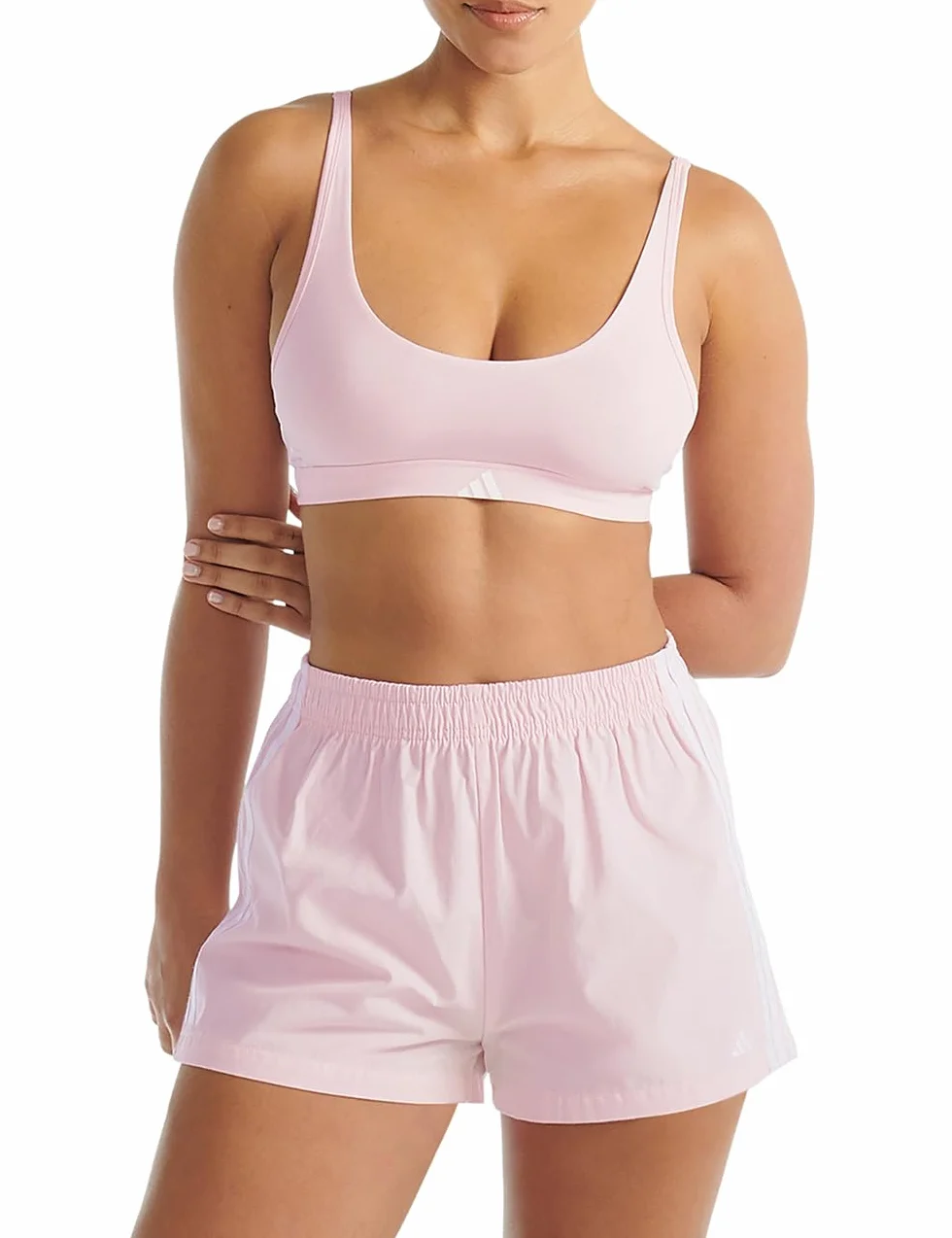 adidas Logo Boxer - Sport Active Essentials Cotton 3 Stripes Boxer a Pantaloncino Donna