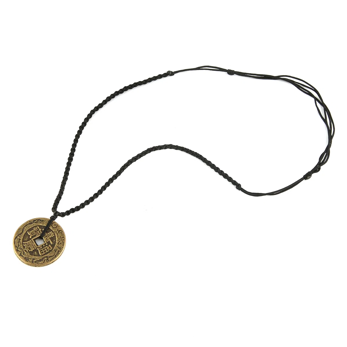 HZMAN Brass Talisman Chinese Lucky Coin Charm Pewter Pendant Necklaces for Wealth and Success