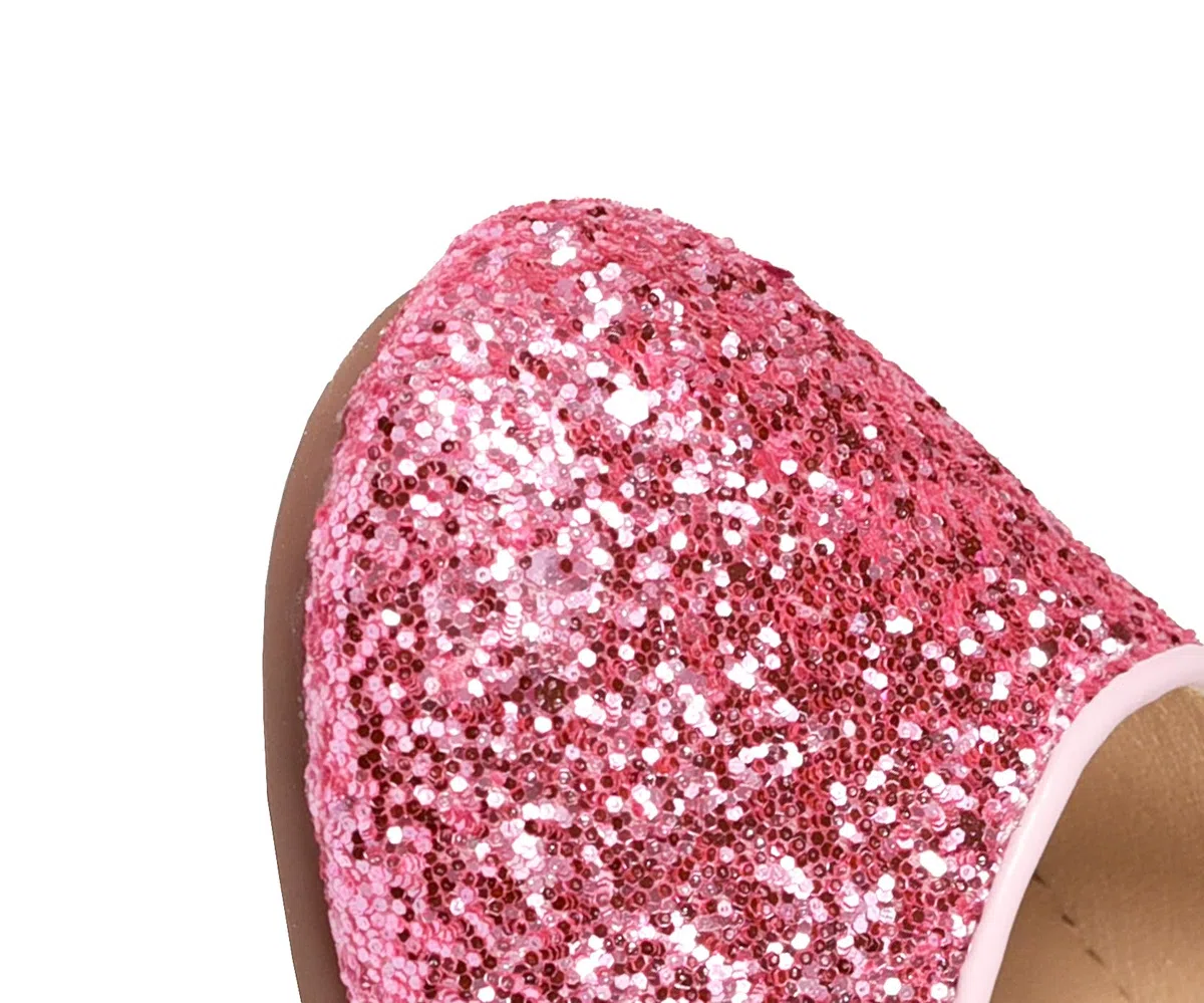 Scarpe Principessa per Ragazza Bambina Bimba, Scarpe Ballerine con Paillettes Eleganti per Cerimonia Festa