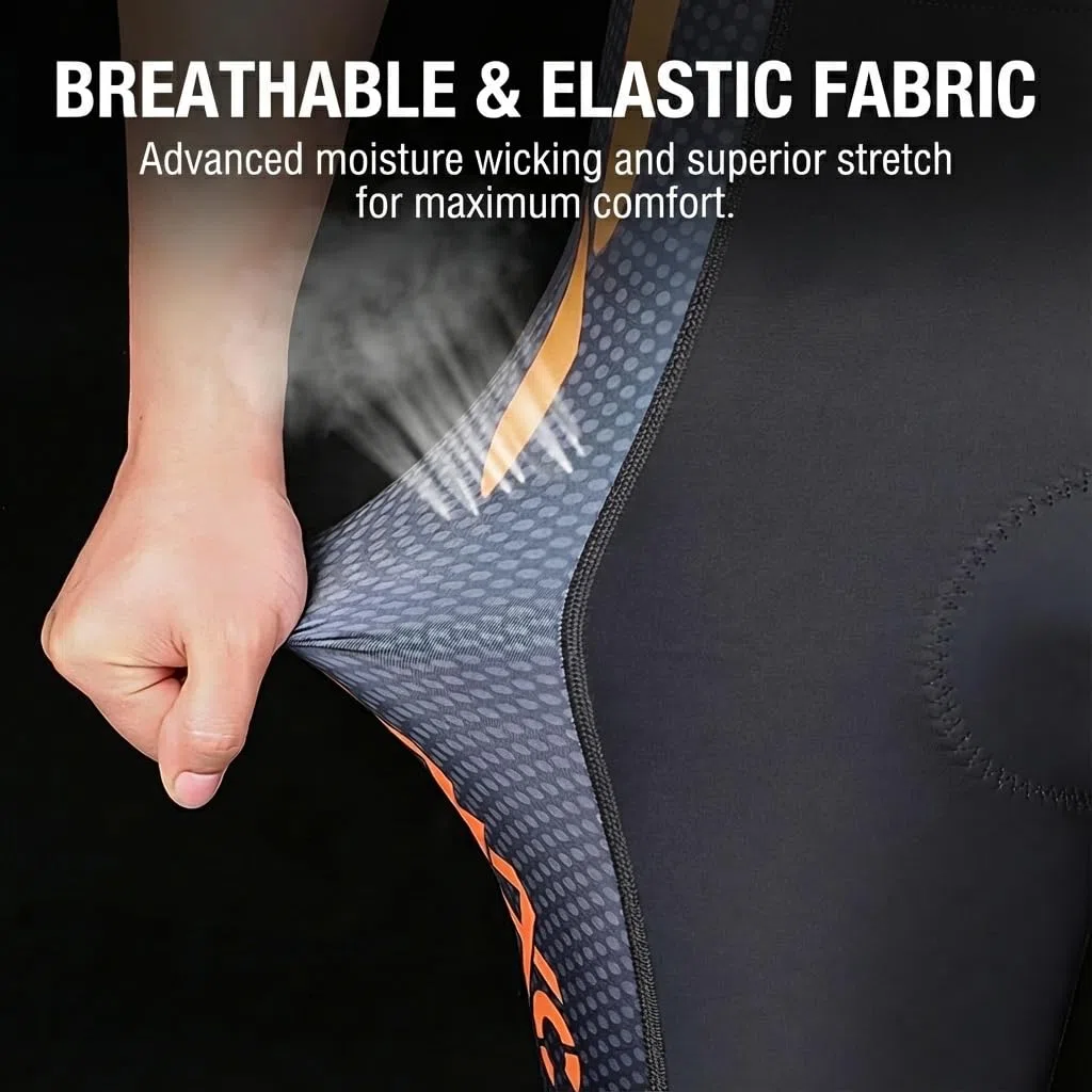 CXWXC Pantaloni da Ciclismo da Uomo con Imbottitura Spessa in Silicone, Pantaloni da Ciclismo da Uomo, Traspiranti, ad Asciugatura Rapida