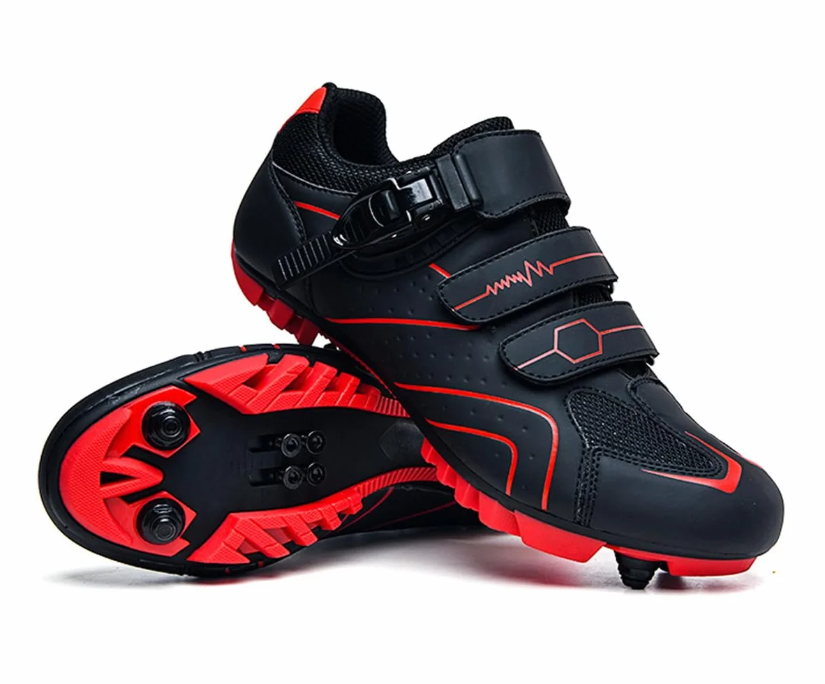 Hixingo Scarpe da Ciclismo Uomo, Scarpe Mountain Bike per Bici da Strada, Compatibili con Pedali SPD 2 Bulloni con Tacchette, Scarpe Ciclismo Uomo Donna All'aperto