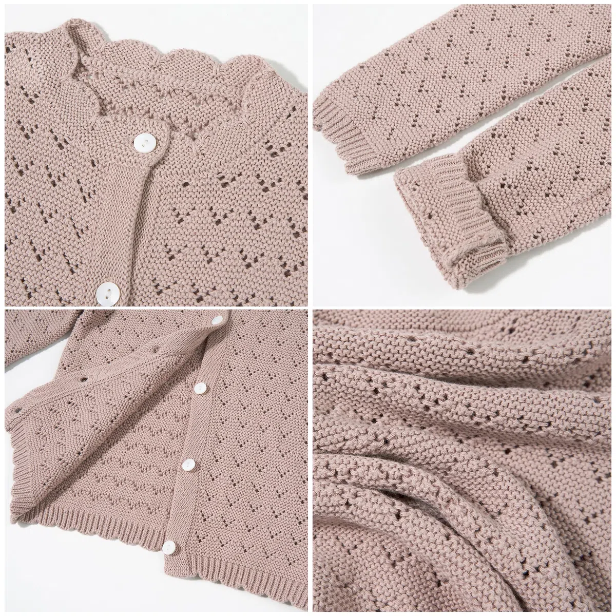 Miipat Bambino Ragazza Cardigan Maniche Lunghe Pulsante Solido Colore Maglieria Maglione per Bambina Casual Vestiti Bambini Neonato