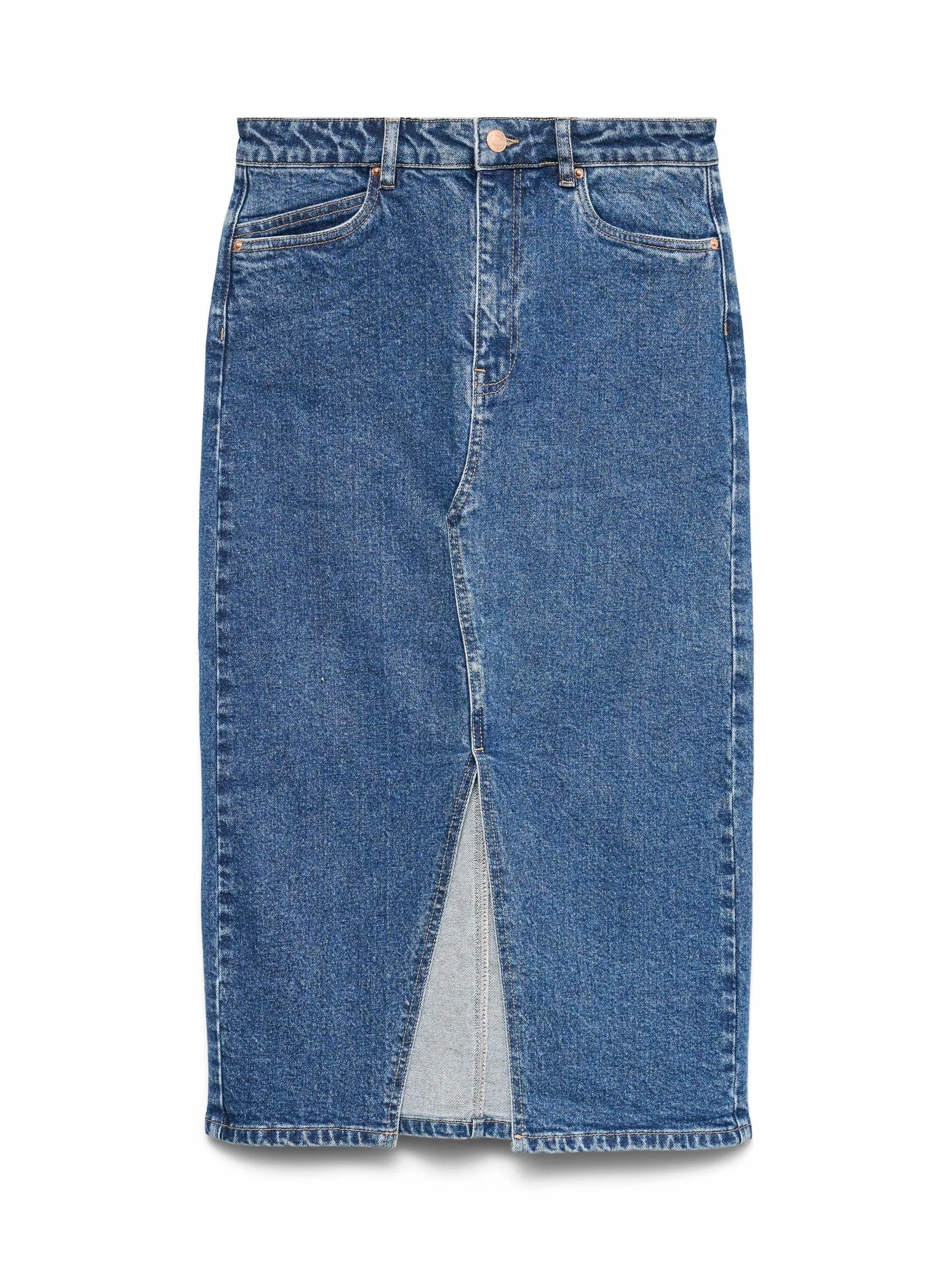 VERO MODA Denim Skirt VMVERI High Waist Midi Skirt