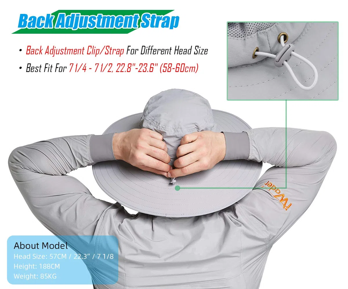 Gisdanchz UPF50+ Cappello Trekking Tesa Larga, Cappello Sole Anti UV Estivo Traspirante