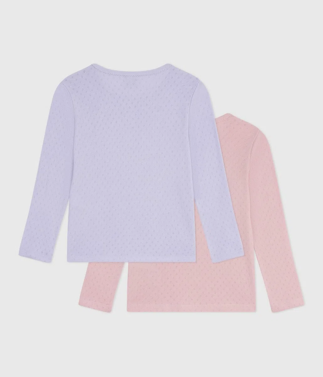 Petit Bateau 2 TS Ml TR Biancheria Intima Giorno Bambine e Ragazze