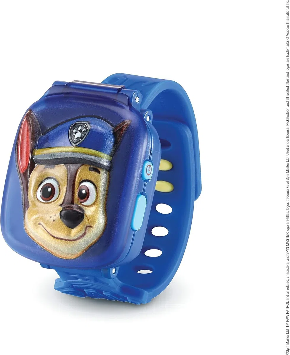 VTech PAW Patrol - Orologio Interattivo di Chase, Orologio per Bambini con 4 Giochi, Schermo a Colori, Inclusa Voce di Ryder, Funzione Sveglia e Timer, Lingua Italiana, Batterie Incluse, 3-7 Anni