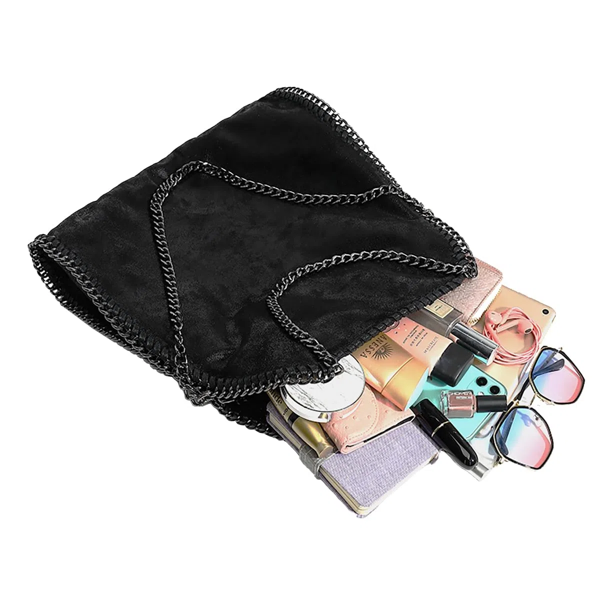 Borsa a Mano e Tracolla da Donna in Ecopelle - Catena Moda Grande