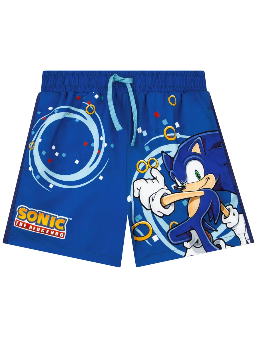 Sonic The Hedgehog Costume Piscina Bambino, Costume Nuoto Ragazzo Sonic, Boxer Mare Bambino
