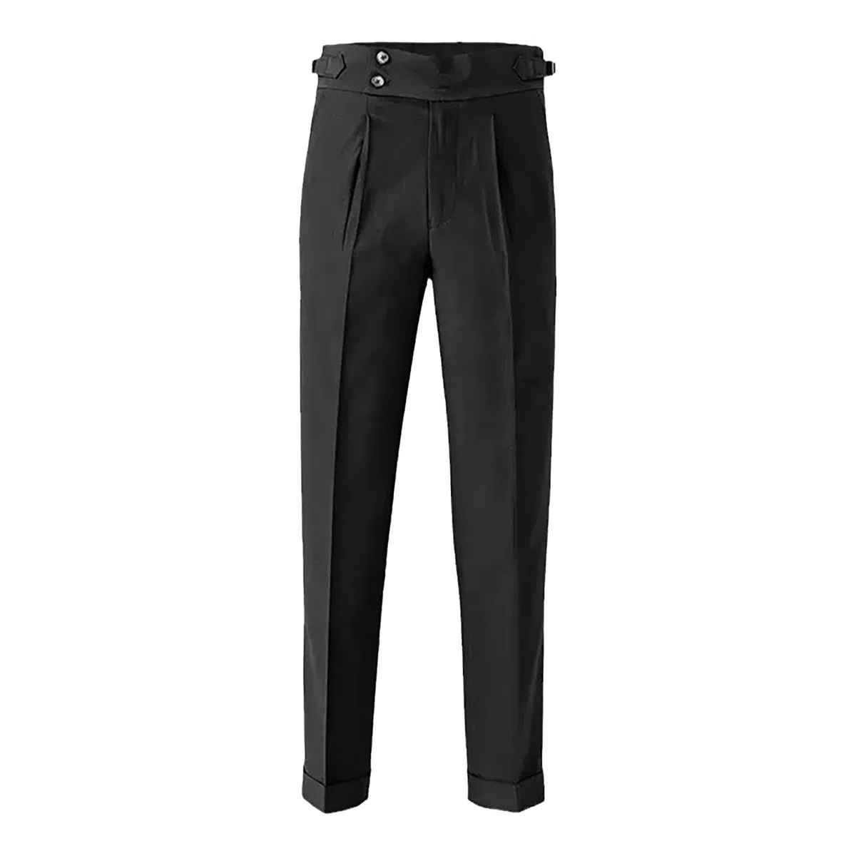 2026 Costume da uomo Slim Fit Small Foot Vita Alta Tinta unita Pantaloni da lavoro con gamba dritta