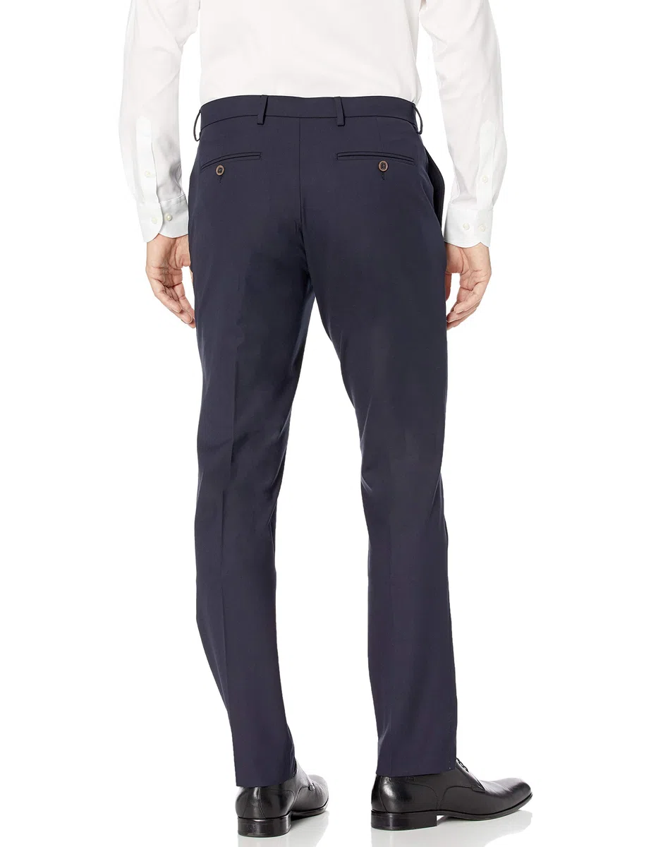 Amazon Essentials Pantaloni da Abito Elasticizzati Anti-Grinze Slim Uomo