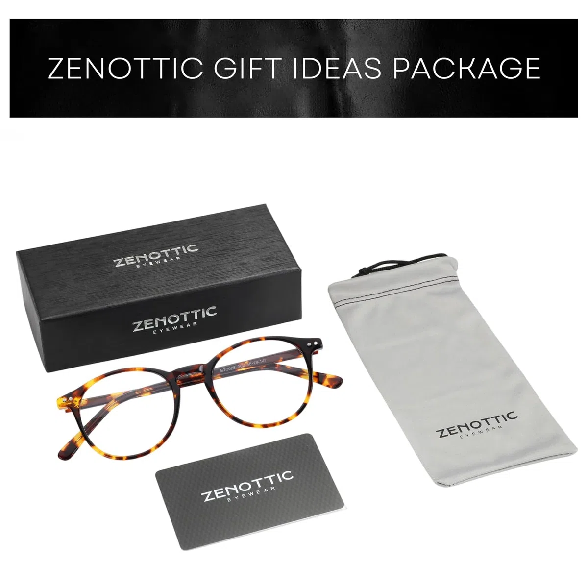ZENOTTIC Occhiali da vista Rotondi Retrò Montature con Lenti Trasparenti Occhiali da Nerd per Donna Uomo